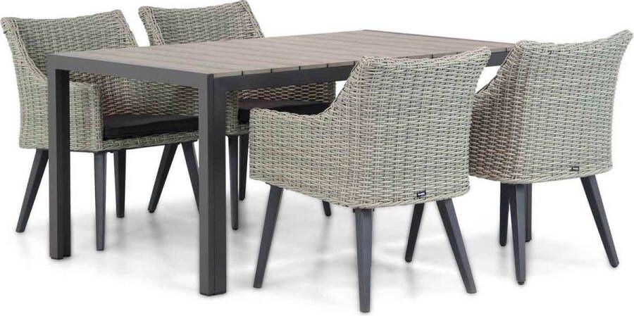 Garden Collection s Milton Young 155 cm dining tuinset 5-delig