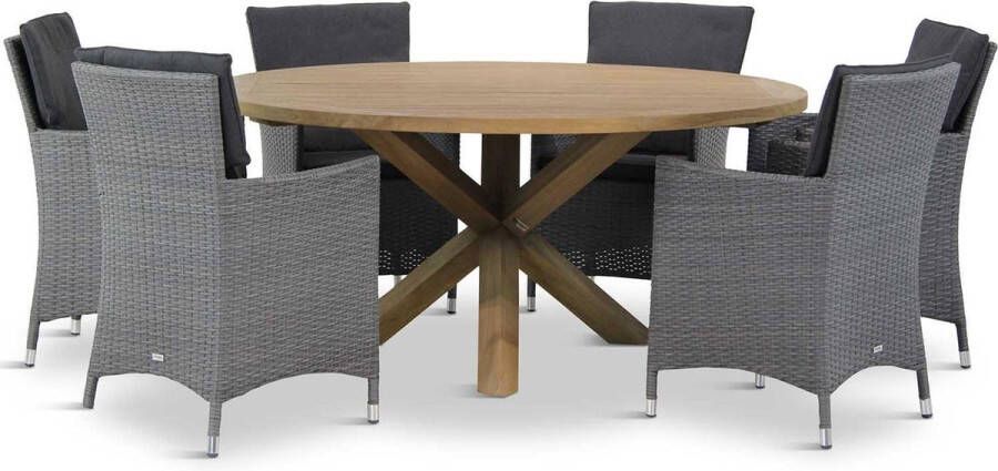 Garden Collection s Orlando Sand City rond 160 cm dining tuinset 7-delig