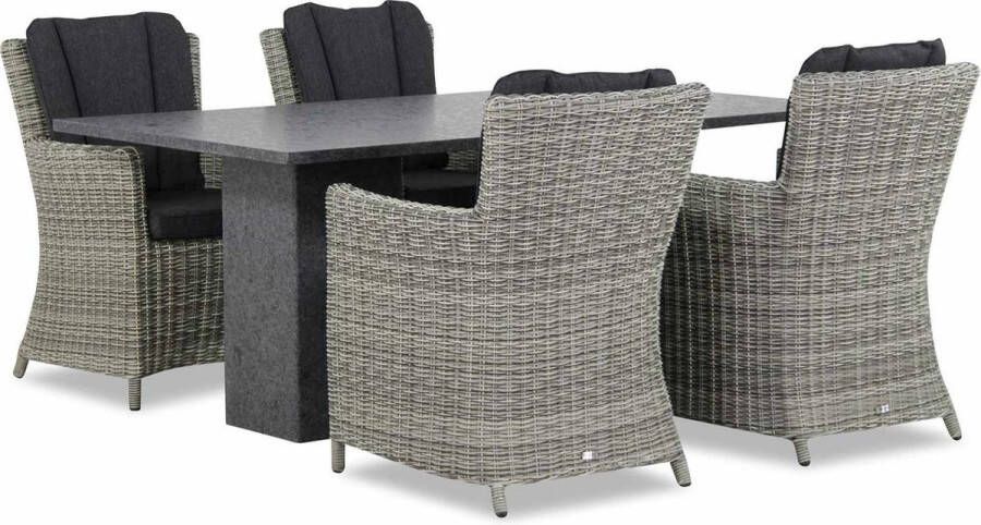 Garden Collection s Venerdi Graniet 180 cm dining tuinset 5-delig