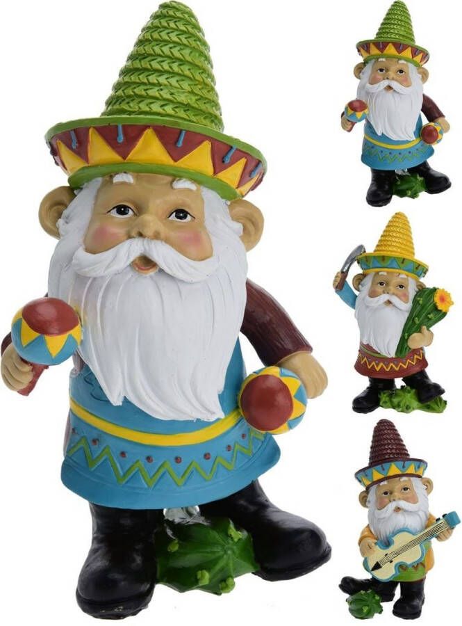 Garden Dwarf Muzikale Mexicaanse Tuinkabouters Set van 3 Stuks