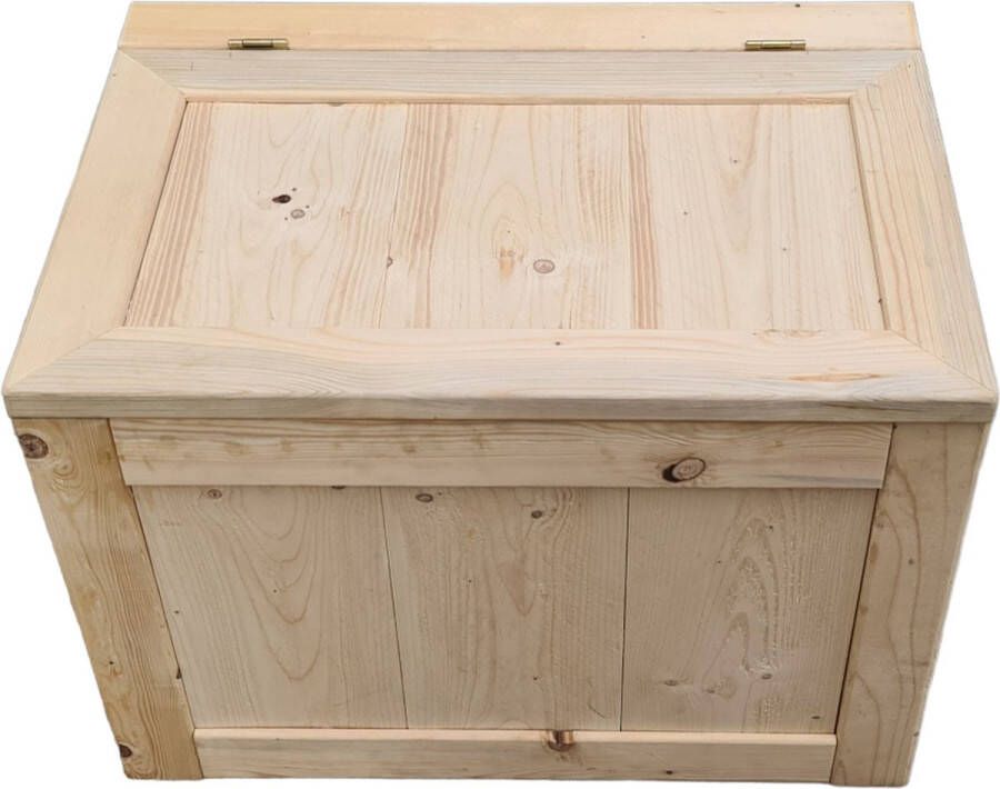 Garden furniture Opbergkist Speelgoedkist L (124L) Stevig Kwalitatief Massief Hout Steigerhout Speelgoed Kinderen (Opbergbox Opbergbank Opbergdoos Dekenkist Houten Kist)