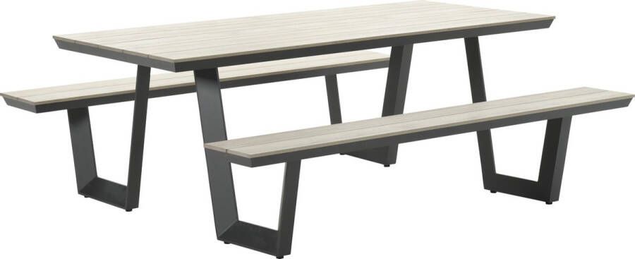 Garden Impressions Bell picknick set 200x90xH75 carbon black light teak polywood