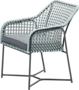 Garden Impressions Bellevue dining fauteuil donker grijs mint groen grijs