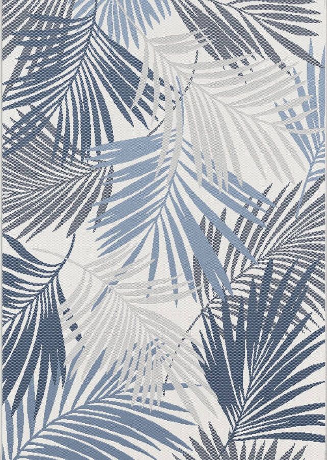 Garden Impressions Buitenkleed Naturalis 200x290 cm palm leaf blue