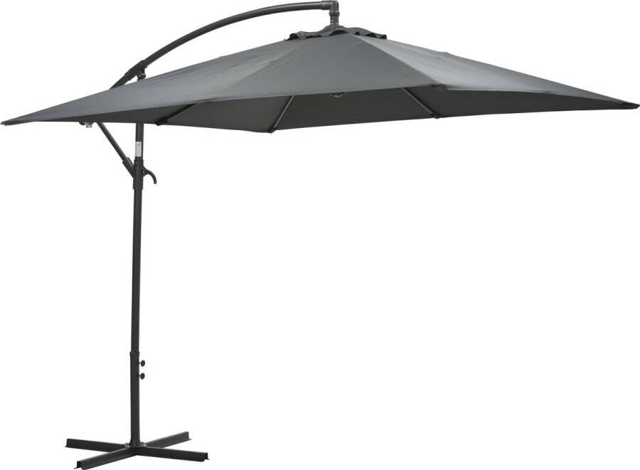 Garden Impressions Corfu Parasol 250x250 Donker Grijs