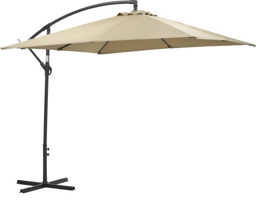 Garden Impressions Corfu parasol 250x250 donker grijs taupe