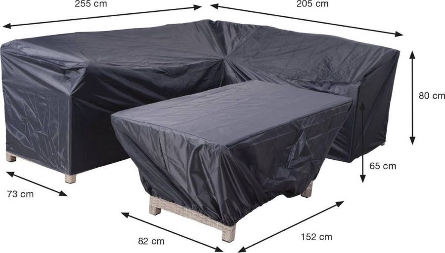 OSO Tuinmeubelen Garden Impressions Lounge Dining Hoes 255 205x73xh80 & 152x82xh65 Cm