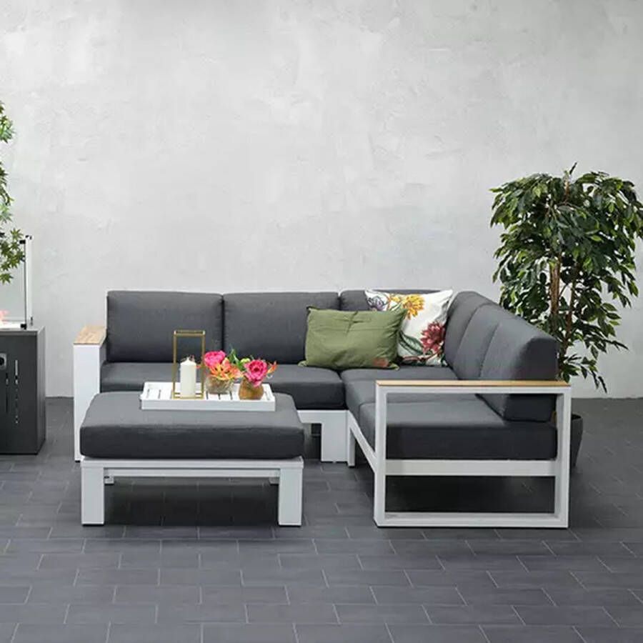 Garden Impressions Cube Loungeset Teak White