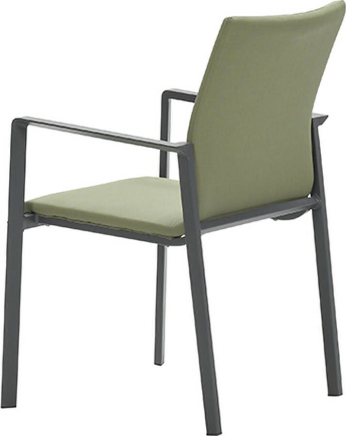 Garden Impressions Dallas dining fauteuil carbon black moss green