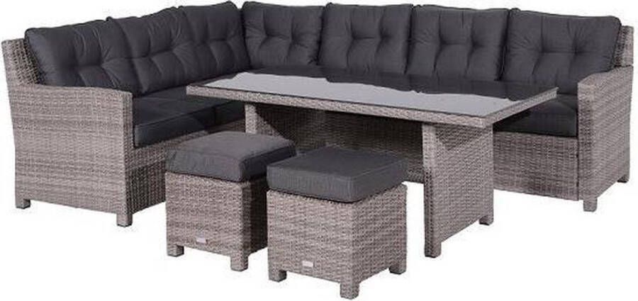 Garden Impressions Diningset loungeset Blue Bird wicker 5-delig
