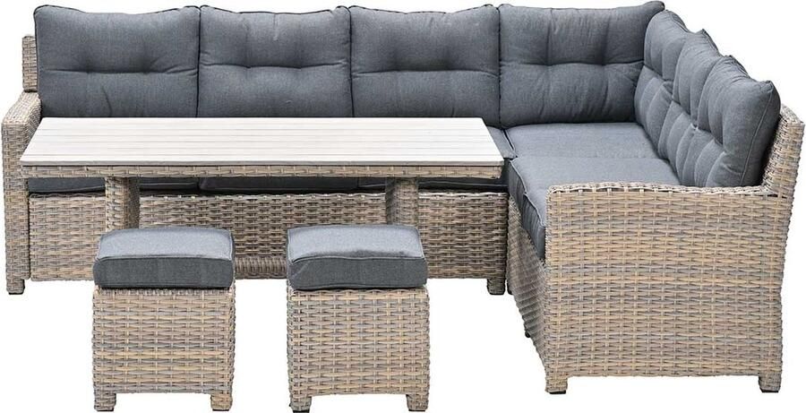 Garden Impressions Alaska lounge dining set rechts light teak vironwood