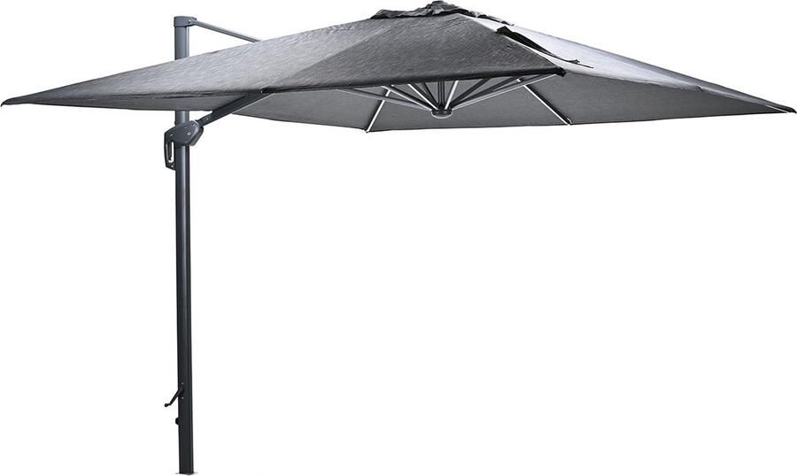 Garden Impressions Hawaii Bp Telescopic Zweefparasol 300x400cm Zwart