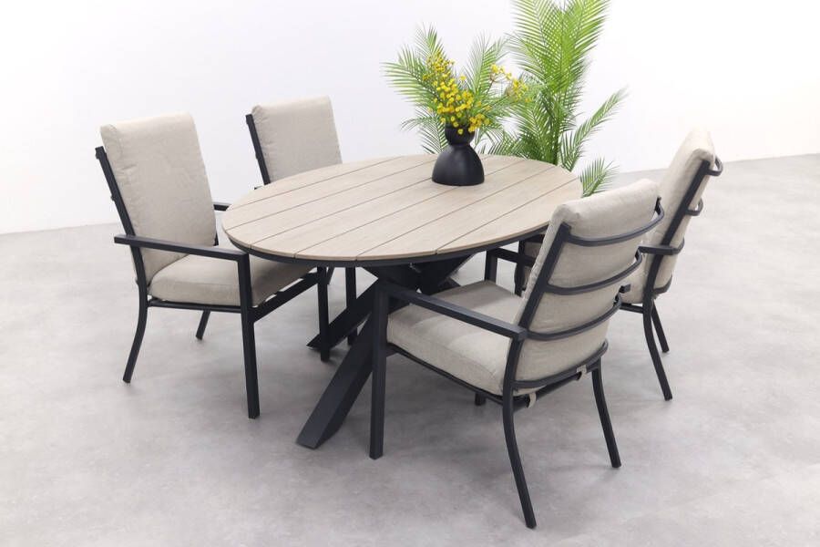 Garden Impressions GI Sergio Edison 180 x 115 cm. tafel ovale tuinset