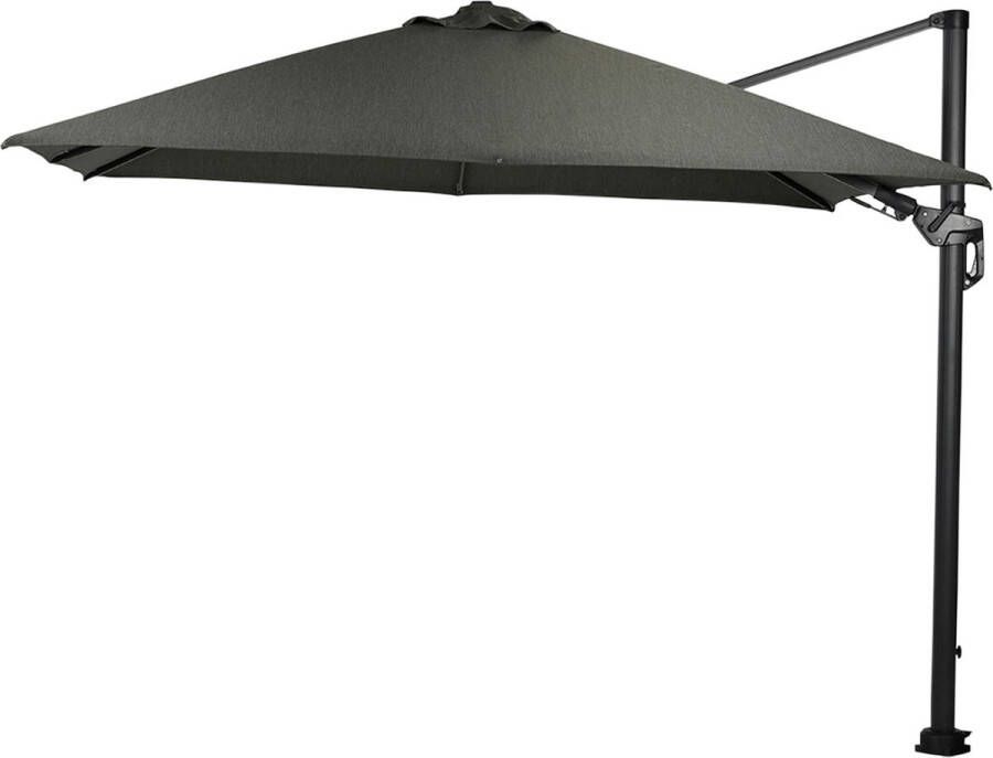 Garden Impressions Hawaii Deluxe Zweefparasol 300x300 Carbon Black Moss Green