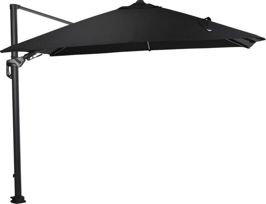 Garden Impressions Hawaii Lumen zweefparasol 300 x 300 carbon black zwart met LED verlichting