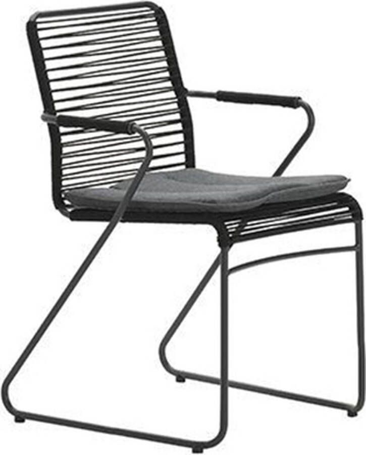 Outdoor Services Garden Impressions Hermes Stapelbare Fauteuil-carbon Black mystic Grey