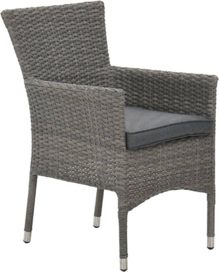 Garden Impressions Nicosia stapelbare wicker tuinstoel Organic grey