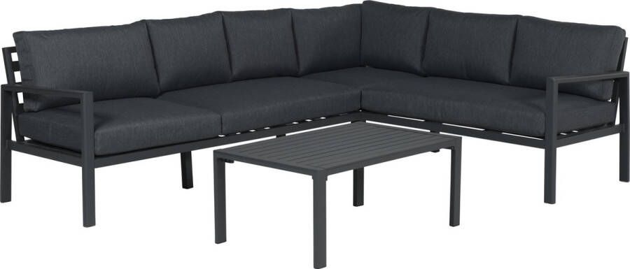 Van Kooten Tuin en Buitenleven Lexington loungeset 4-delig rechts carbon black reflex black