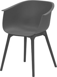 Garden Impressions Lexy balkonset 3-delig donker grijs Keys vouwtafel 80x80xH72
