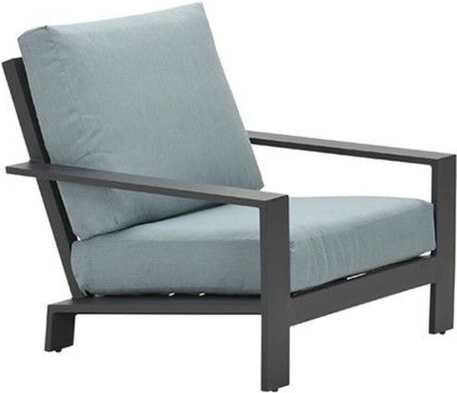 Garden Impressions Lincoln lounge fauteuil aluminium donker grijs mint grijs