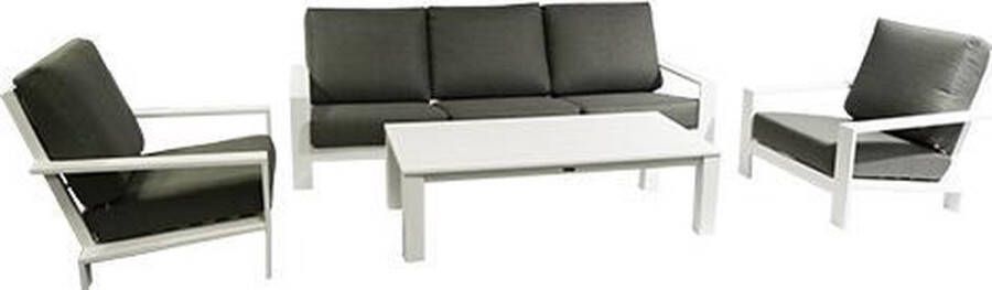 Garden Impressions Lincoln Sofa Loungeset Wit Mosgroen