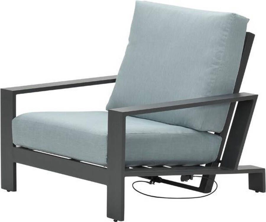 Garden Impressions Lincoln verstelbare fauteuil carbon black mint grey