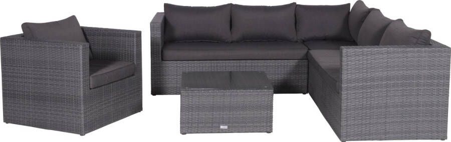 Garden Impressions Montana loungeset inclusief fauteuil kleur earl grey