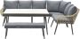 Van Kooten Tuin en Buitenleven Margriet loungediningset 6-delig carbon black natural mystic grey - Thumbnail 1