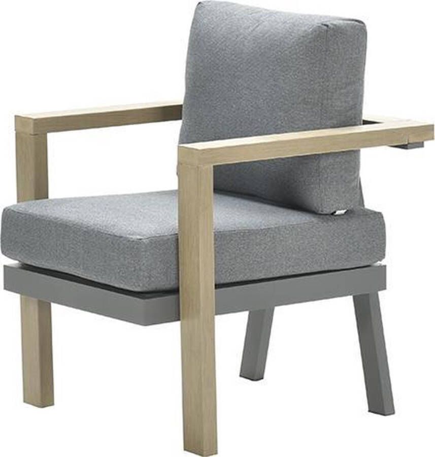 Garden Impressions Morgana dining fauteuil vintage teak carbon black mystic grey