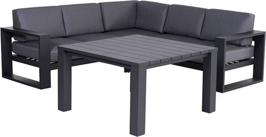 Garden Impressions Plaza lounge dining set 4-delig donker grijs