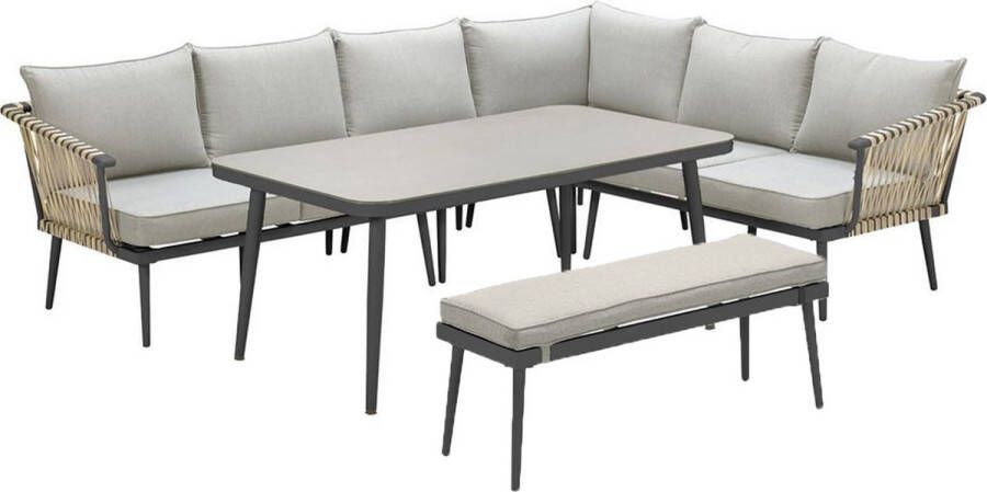 Garden Impressions Ralph Lounge Dining Set 6-delig -natural Rotan