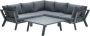 Garden Impressions Sasha hoek loungeset 4-delig aluminium donker grijs antraciet - Thumbnail 1