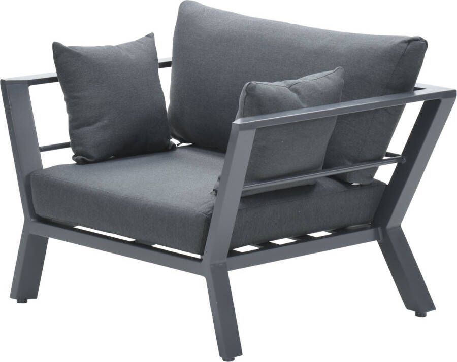 Garden Impressions Sasha loungestoel aluminium donker grijs antraciet