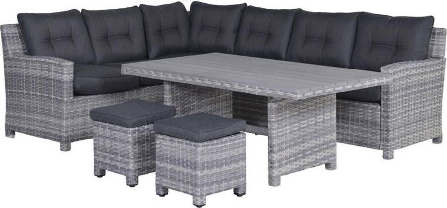 Van Kooten Tuin en Buitenleven Seagull lounge-diningset 5-delig links cloudy grey