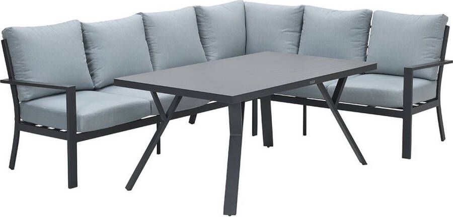 Garden Impressions Senja lounge dining set stoel-bank 4-delig licht grijs