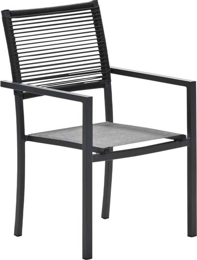 Garden Impressions Star dining fauteuil carbon black rope black