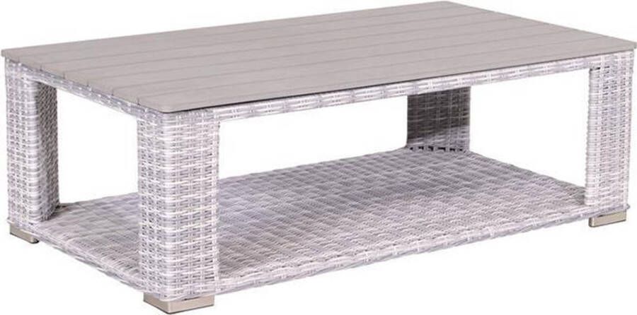 Garden Impressions Tennessee Lounge Tafel 140x80 Cm Wicker Licht Grijs