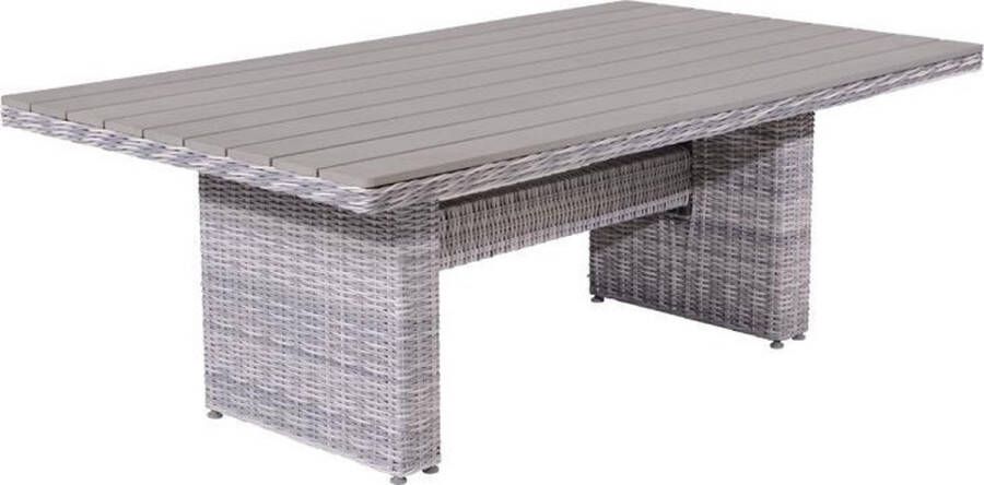 Garden Impressions Tennessee Lounge Dining Tuintafel 180x100 Cm Licht Grijs