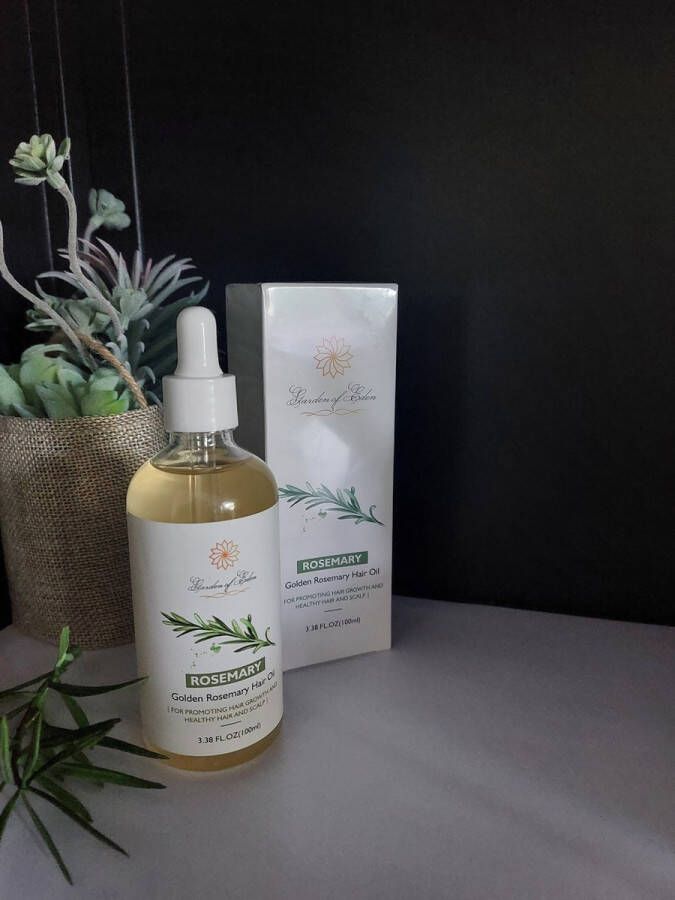 Garden Of Eden Golden Rosemary rozemarijn haar olie serum voor haargroei 100ml met honing lavendel en aloe vera rozemarijnolie haarolie
