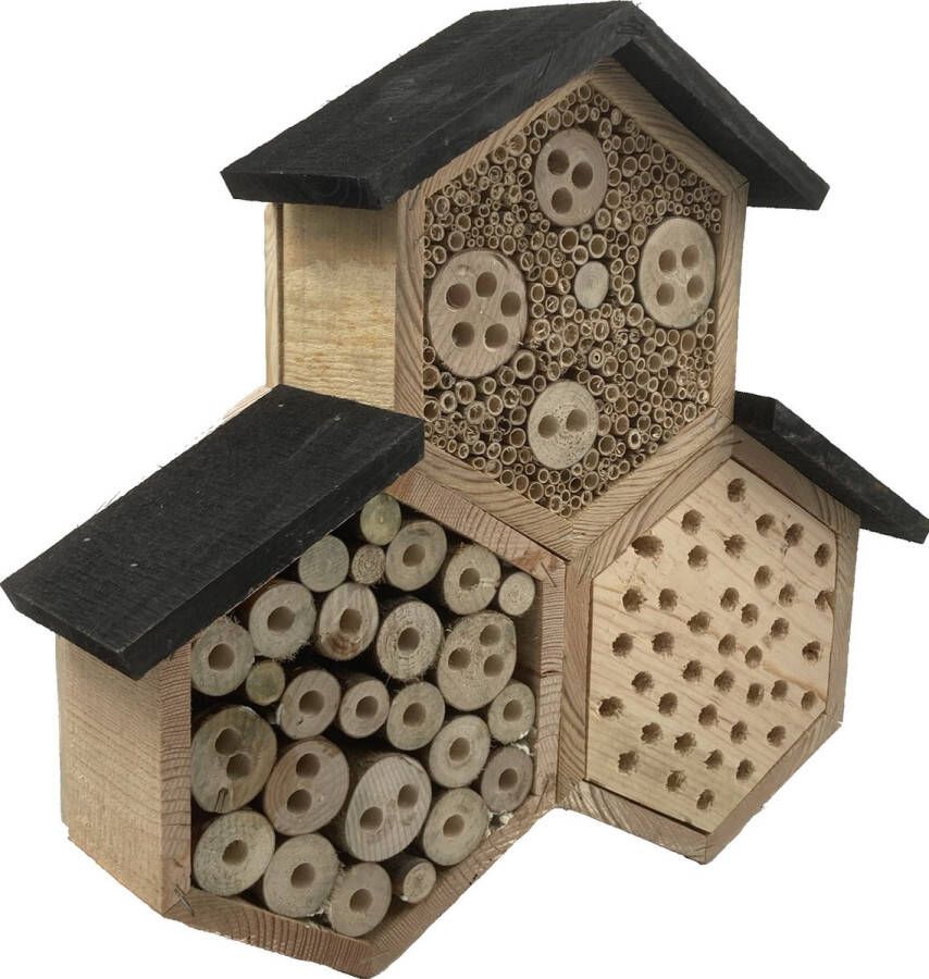 Garden Spirit Bijenhotel 37x9x37 cm Insectenhotel hexagon