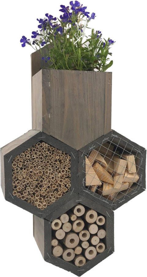 Garden Spirit Bijenhotel met Bloempot 33 x 23 x 11 Insectenhotel