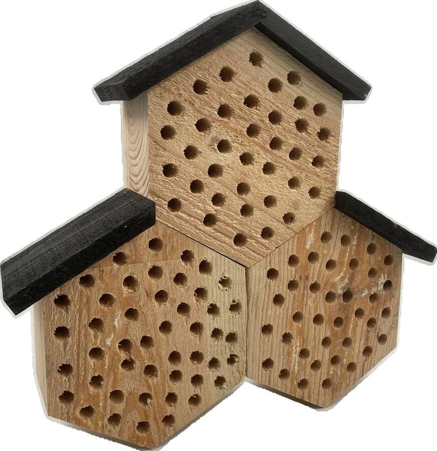 Garden Spirit Massief bijenhotel 34 x 9 x 31 cm Insectenhotel