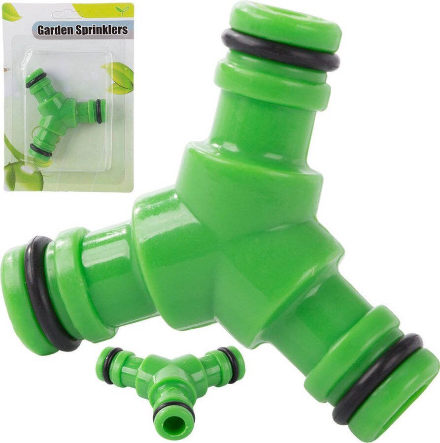 Garden Sprinklers T-stuk voor een 1 2 inch tuinslang Koppelingen Opzetstukken Set Driedelig Groen zwart Snelkoppeling Snelkoppelnippel Waterslangkoppeling Slangkoppeling Tuinslangkoppelstuk