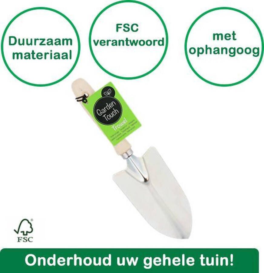 Garden Touch Duurzaam Tuinschep – Handschep – Tuingereedschap – Tuinieren – Schep – Tuin – Strandschep FSC- verantwoord hout