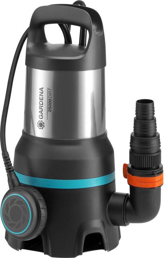 GARDENA Vuilwaterpomp 25000 46 X 28 6 Cm Rvs Zwart zilver