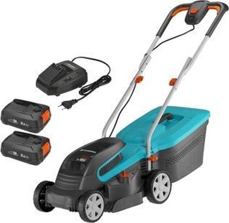 GARDENA PowerMax 32 36V P4A Grasmaaier (gemotoriseerd) Maaihoogte 60mm Snijbreedte 32 cm Incl. accu en lader
