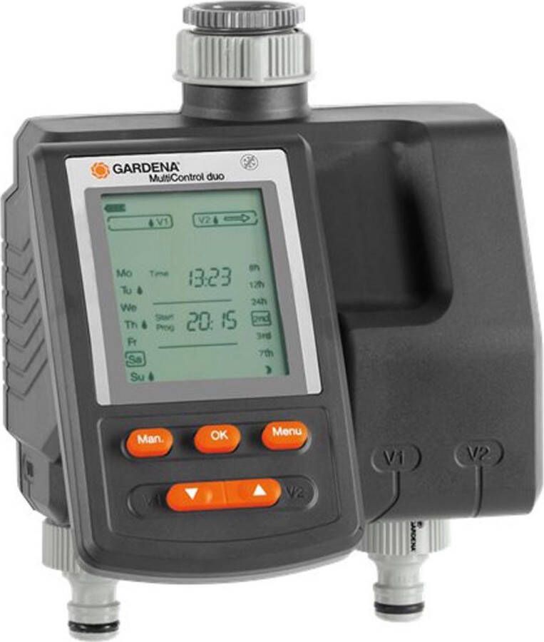 GARDENA Besproeiingsomputer MultiControl Duo 3 besproeiingen per dag 1min tot 3u 59min
