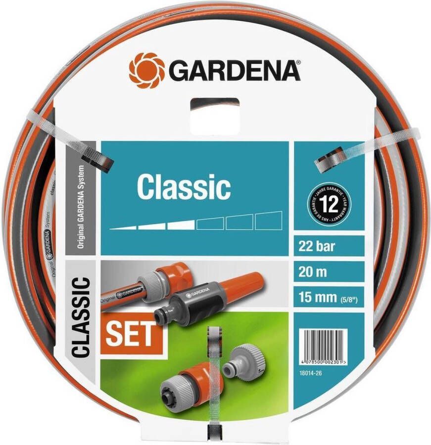 GARDENA Classic tuinslang (5 8) 20 m + accessoires 18014-26