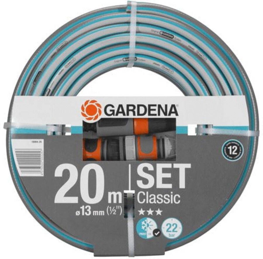 GARDENA Classic Met Aansluitarmaturen Tuinslang 20 Meter 13 mm