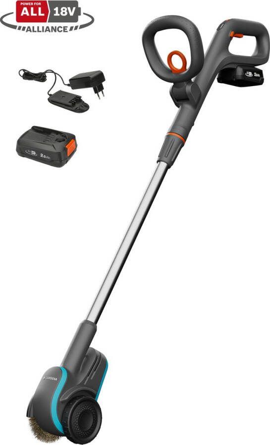 GARDENA EasyWeed accu-onkruidborstel 1800 18V P4A Gebruiksklare set